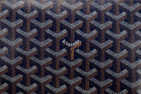 0850. Goyard Saint Louis Navy Tote Bag, Silver Hardware9