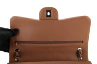 0851. Chanel Vintage Jumbo Double Flap Lambskin Beige, Silver Hardware12