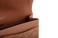 0851. Chanel Vintage Jumbo Double Flap Lambskin Beige, Silver Hardware16