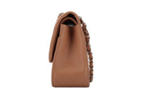 0851. Chanel Vintage Jumbo Double Flap Lambskin Beige, Silver Hardware4