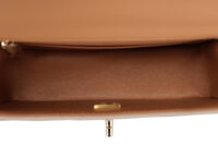 0857. Chanel Classic Top Handle Rectangle Flap bag Blush Quilted Leather, Silver hardware13