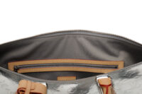0858. Louis Vuitton Keepall 50 Bandouliere Mirror Metallic Silver Monogram Leather, Silver Hardware11