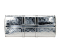 0858. Louis Vuitton Keepall 50 Bandouliere Mirror Metallic Silver Monogram Leather, Silver Hardware6