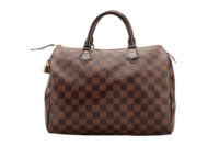 0859. Louis Vuitton Speedy 35 Damier Ebene Canvas, Gold Hardware1
