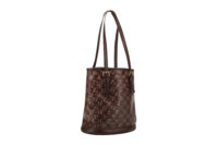0860. Louis Vuitton Ebene Marais Bucket Bag, Gold Hardware2