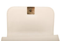 0861. Loewe Goya Cream Leather Crossbody Bag, Gold Hardware11