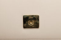 0861. Loewe Goya Cream Leather Crossbody Bag, Gold Hardware13