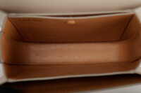 0861. Loewe Goya Cream Leather Crossbody Bag, Gold Hardware18