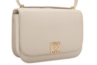 0861. Loewe Goya Cream Leather Crossbody Bag, Gold Hardware2