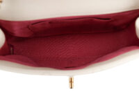 0862. Chanel Mini Flap Top Handle White Quilted Leather, Gold Hardware13