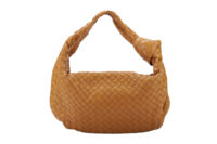 0863. Bottega Veneta Jodie Camel Bag, Gold Hardware3