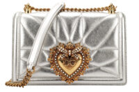 0864. Dolce & Gabbana Devotion Metallic Shoulder bag, Gold Hardware1