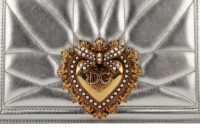 0864. Dolce & Gabbana Devotion Metallic Shoulder bag, Gold Hardware7