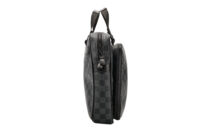 0865. Louis Vuitton Utility Business Bag Grey Damier Graphite Canvas, Black Hardware3