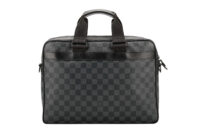 0865. Louis Vuitton Utility Business Bag Grey Damier Graphite Canvas, Black Hardware5