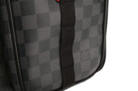 0865. Louis Vuitton Utility Business Bag Grey Damier Graphite Canvas, Black Hardware8