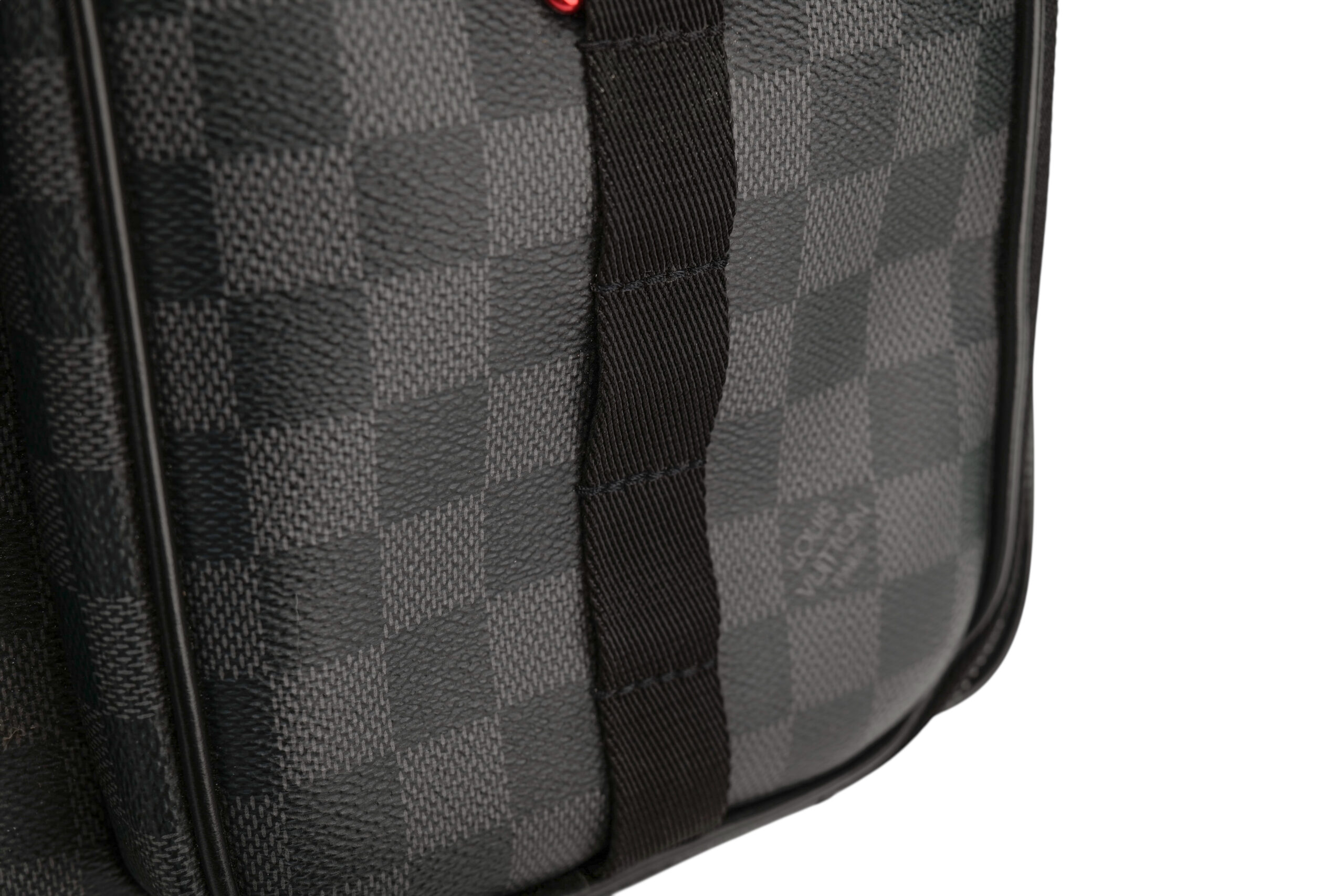 0865. Louis Vuitton Utility Business Bag Grey Damier Graphite Canvas, Black Hardware8