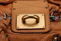 0868. Chloé Paddington Bag Tan Grained Leather, Gold Hardware12
