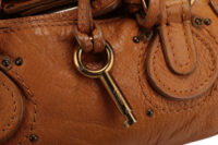 0868. Chloé Paddington Bag Tan Grained Leather, Gold Hardware7