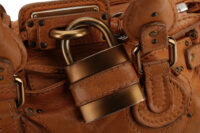 0868. Chloé Paddington Bag Tan Grained Leather, Gold Hardware8