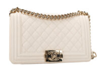 0869. Chanel Boy Bag , Champagne Gold Hardware 2