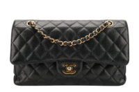 0872. Chanel Classic Medium Double Flap Black Caviar, Gold Hardware1