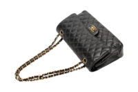0872. Chanel Classic Medium Double Flap Black Caviar, Gold Hardware10