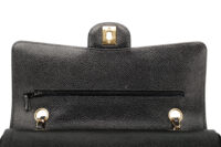 0872. Chanel Classic Medium Double Flap Black Caviar, Gold Hardware12