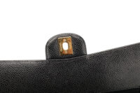 0872. Chanel Classic Medium Double Flap Black Caviar, Gold Hardware13