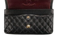 0872. Chanel Classic Medium Double Flap Black Caviar, Gold Hardware14