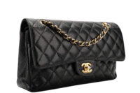 0872. Chanel Classic Medium Double Flap Black Caviar, Gold Hardware2