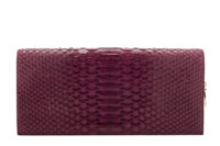 0873. Dior Purple Exotic python clutch , Silver hardware1