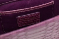 0873. Dior Purple Exotic python clutch , Silver hardware10