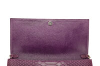0873. Dior Purple Exotic python clutch , Silver hardware11