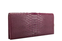 0873. Dior Purple Exotic python clutch , Silver hardware2