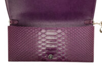 0873. Dior Purple Exotic python clutch , Silver hardware8