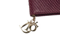0873. Dior Purple Exotic python clutch , Silver hardware9