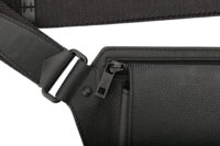 0874. Louis Vuitton Take-off Sling Crossbody Matte Black Leather, Black hardware10