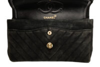 0875 Chanel Medium Chevron V-Stitch Black Suede Flap Bag, Gold Hardware12