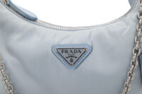 0877. Prada Re-Edition 2000s mini bag Light blue Re-Nylon , Silver Hardware8