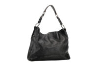 0882. Prada Milano Black Leather Tote, Silver Hardware2