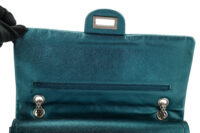 0886. Chanel Reissue 2.55 Cyan Double Flap Bag, Silver Hardware13