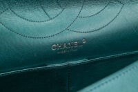 0886. Chanel Reissue 2.55 Cyan Double Flap Bag, Silver Hardware17
