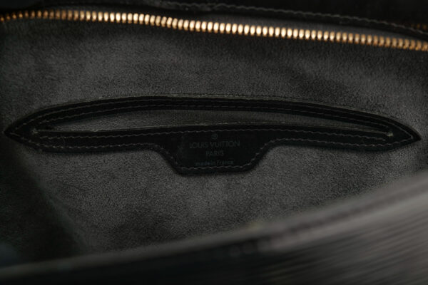 Louis Vuitton Structured Black Epi Leather Backpack, Gold Hardware