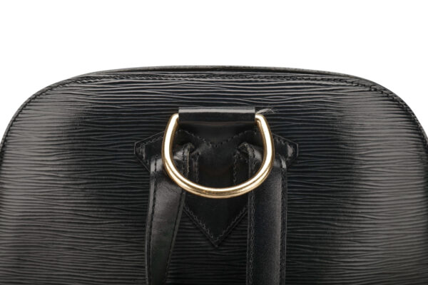 Louis Vuitton Structured Black Epi Leather Backpack, Gold Hardware
