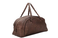 0889. Chanel Luxe Ligne Bowler Brown bag, Bronze Hardware2