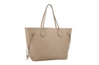0894. Louis Vuitton Neverfull MM Beige Empriente Tote, Gold3