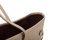 0894. Louis Vuitton Neverfull MM Beige Empriente Tote, Gold8