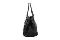 0897. Prada Vitello Daino Black tote, Gold Hardware4
