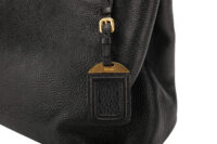 0897. Prada Vitello Daino Black tote, Gold Hardware7